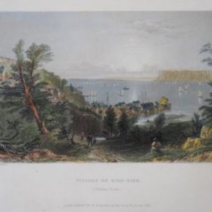 (Village of Sing Sing, Hudson River) William H. BArtlett. Ameriacn Scenery. London, 1839