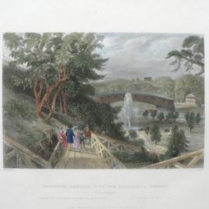 William Bartlett. Fairmount Gardens with the Schuylkill Bridge. London, 1839