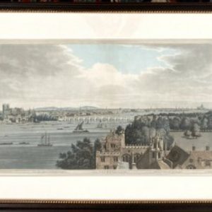 (View of London from Lambeth) John and Josiah Boydell. History of the River Thames. London 1794-6. Framed