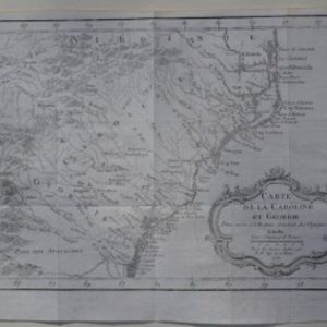(North and South Carolina, Georgia) Jacques Nicolas Bellin. L'Histoire Generale des Voyages. Paris 1757