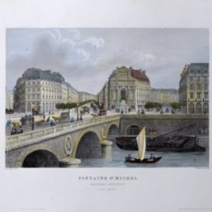 Claude Hilarie-Alphonse Chamouin (Fontaine St Michel) Collection de Vues de Paris… Paris 1845