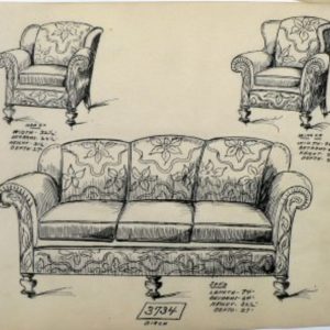 Gottlieb Buehler. 3734. (Sofa and 2 Chairs) American, ca.1922