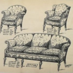 Gottlieb Buehler. 3777R. (Sofa and 2 Chairs) American, 1923