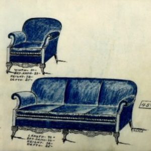 Gottlieb Buehler. 4594. (Upholstered Sofa and Chair) American, 1922