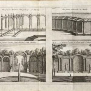 After Alexander Le Blond. ( Arbors and Colonnade at Marly). The Theory and Practice of Gardening… London: Bernard Lintot, 1728