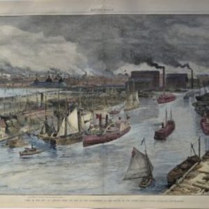 (Chicago - View of the City) Harper's Weekly. New York 1884