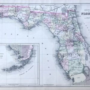 Mitchell, Samuel Augustus. County map of Florida (Florida Keys) Washington, Wm. M. Bradley & Bro. [1887]- 1890