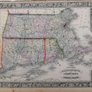 S. Augustus Mitchell (Massachusetts, Connecticut, Rhode Island) New General Atlas. Philadelphia [1860]-1864