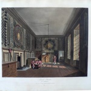 William Henry Pyne. (Guard Chamber) ...Royal Residences. London: Ackermann, 1819