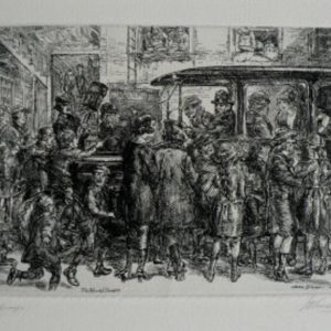 The Movey Troupe. Etching. 1920. Pencil signed