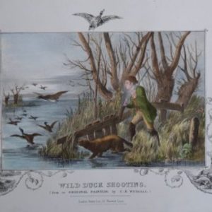 (Wild Duck Shooting) Henry Downes Miles. The Book of Field Sports... London, Henry Lea, c. 1870. Framed
