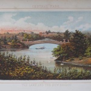 (Central Park) Lake and Bow Bridge, c. 1870