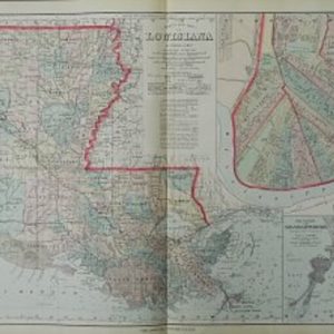 New Map of Louisiana, published Philadelphia 1876