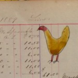 (Little Chicken) Watercolor and ink on paper