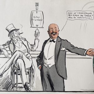 Sem (Album 27 Plate 44) "L'eau Perrier est le champagne des eaux de table" Paris, 1927