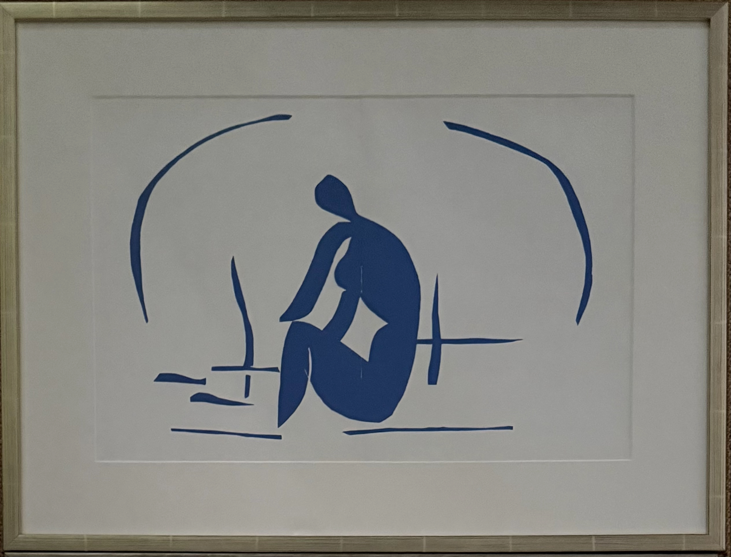 Matisse, Henri (Baigneuse dans les Roseaux) Verve. Paris, 1958. Double page, Framed